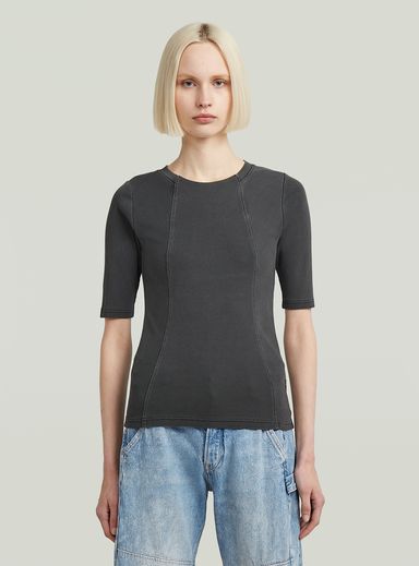 Camiseta lavada A-Line Slim Rib